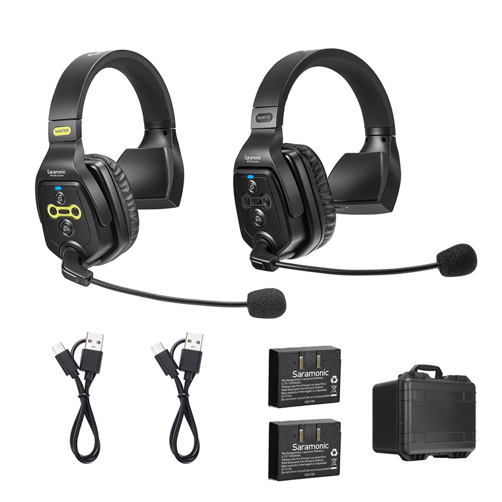 Saramonic WITALK WT2S Sistema Intercomunicador FULL-DUPLEX para 2 Usuarios, Audífonos Simples.