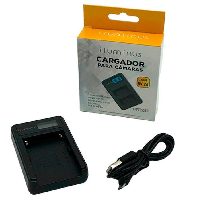 Iluminus IL-CS-NP-F550 Cargador Simple para Baterías F550-F960-F970-F990 - Imagen 2