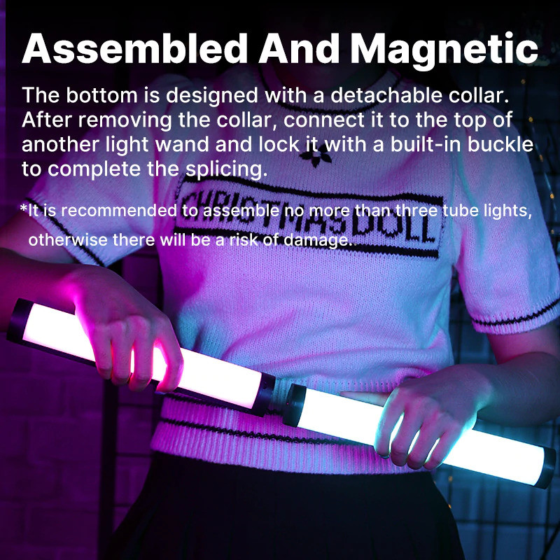 Ulanzi VL110 LED RGB de Barra Multifuncional CRI95+ Recargable de 2600mAh (T° de 2500 a 9000K) - Imagen 7