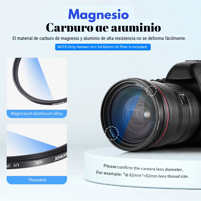 Neewer MRC Ultra Slim Filtro UV de 77mm - Imagen 4