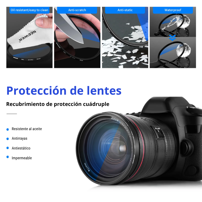 Neewer MRC Ultra Slim Filtro UV de 77mm - Imagen 5