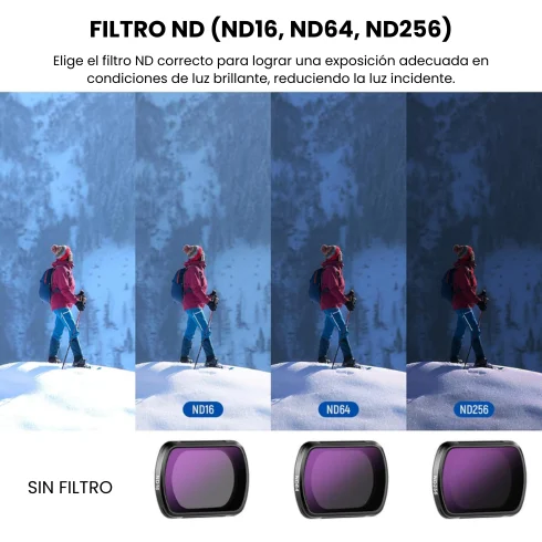 Neewer FL-42 Kit de Filtros Magnéticos ND para DJI Osmo Pocket 3 - Imagen 4
