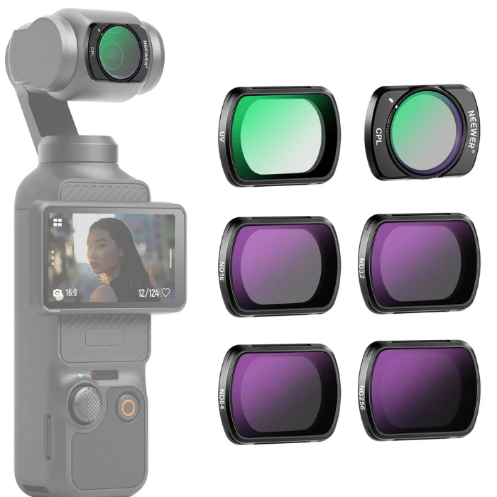 Neewer FL-P6 ND/CPL/UV Kit Filtros Magnéticos para DJI Osmo Pocket 3