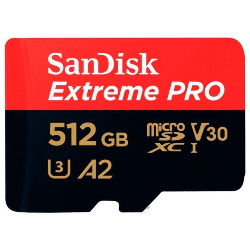 SanDisk Extreme Pro 512GB UHSI C10 A2 U3 V30 Tarjeta de Memoria MicroSDXC / SDSQXCD-512G-GN6MA