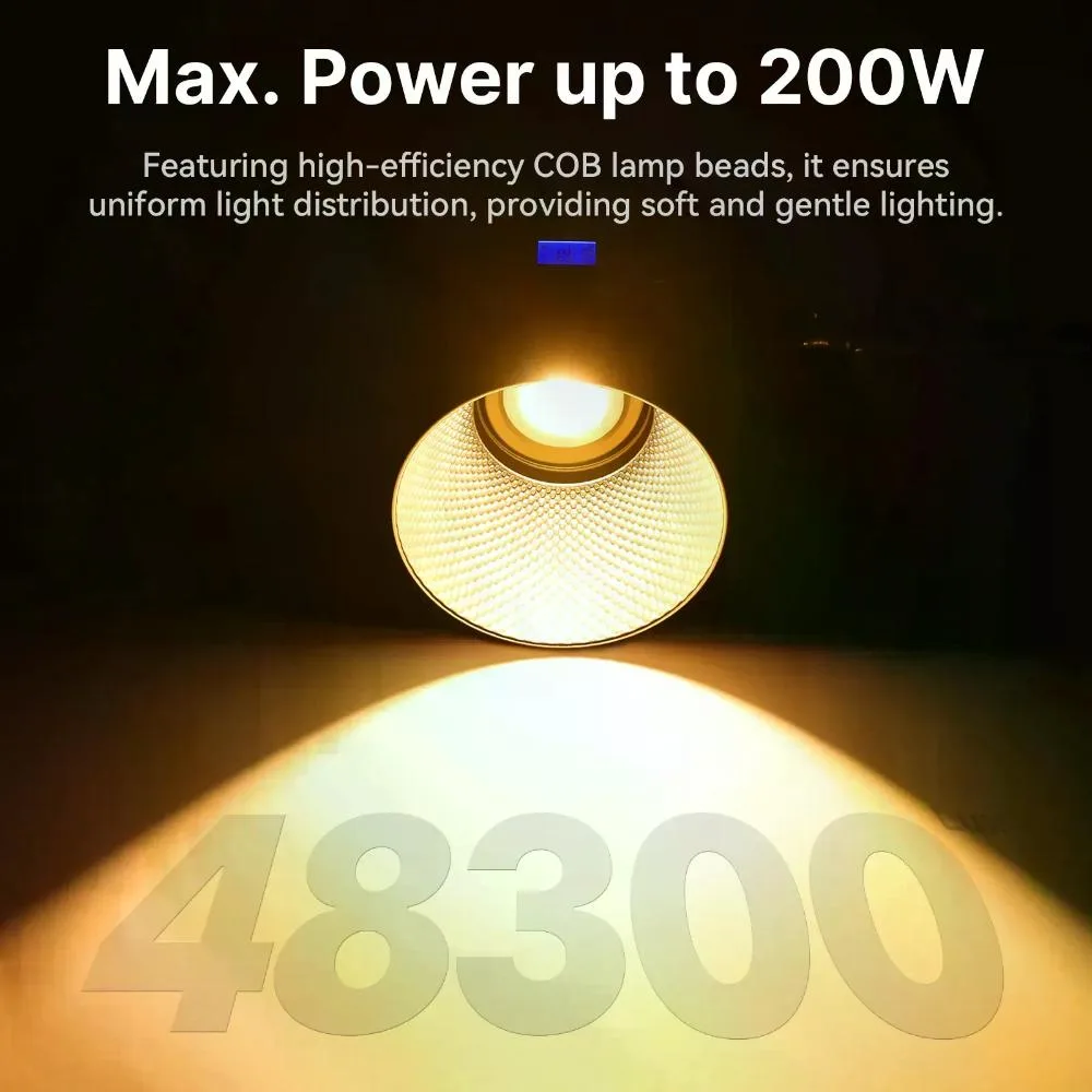 Ulanzi VL-200Bi Led Bicolor 200W Con Fuente de Poder P016 (T° de 2700 a 6500K) - Imagen 8