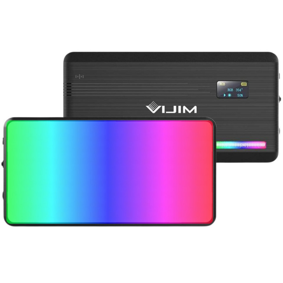 VIJIM VL196 Panel de LED RGB con Batería Recargable de 3000mAh (T° de 2500 a 9000K)