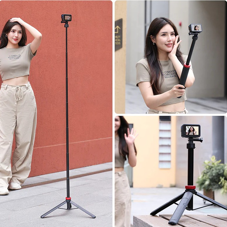 Ulanzi Go-Quick II Mini trípode Con Soporte Para Cámaras Deportivas Con Barra Extensora de 1.4m - Imagen 6