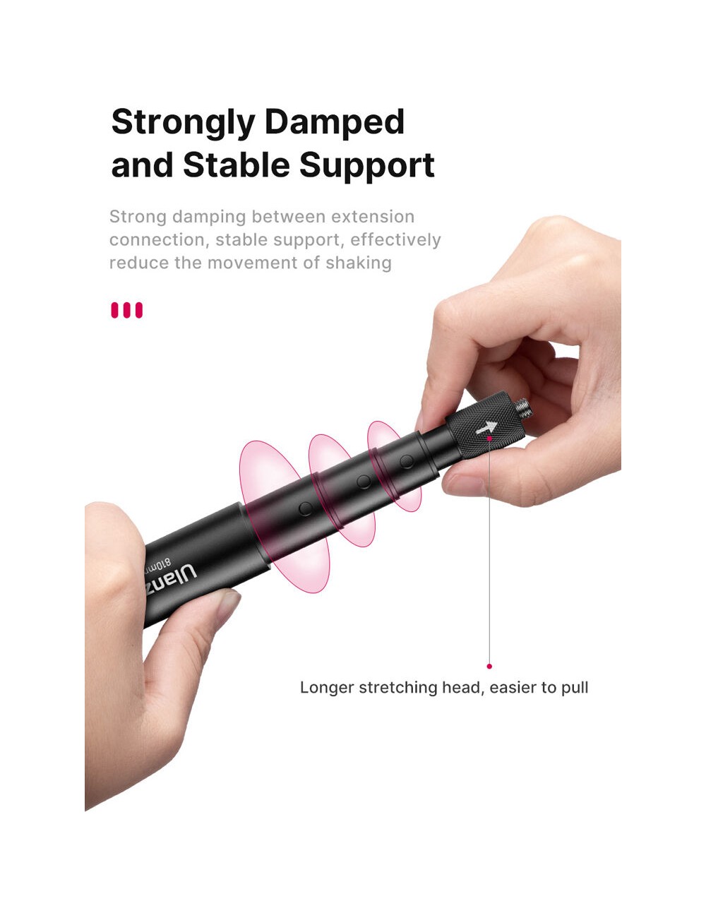 Ulanzi MT-58 Selfie Stick para Cámaras de Acción de 120cm - Imagen 4