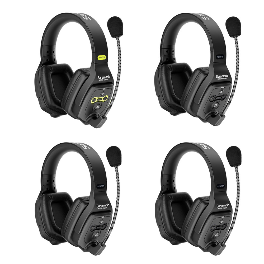 Saramonic WITALK WT4D Sistema Intercomunicador FULL-DUPLEX para 4 Usuarios (Audífonos Duales) - Imagen 2
